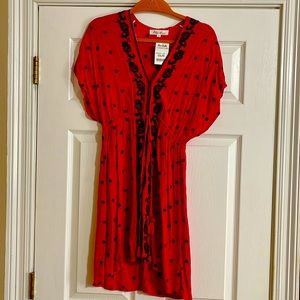 🇺🇸Love Tree Size M. NWT. Red with Blue accents. Mini dress